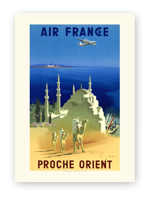 Affiche Air France - Proche Orient - 30x40