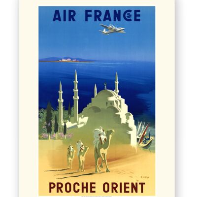 Affiche Air France - Proche Orient - 30x40