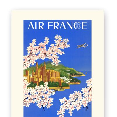 Affiche Air France - Baléares - 50x70 en tube