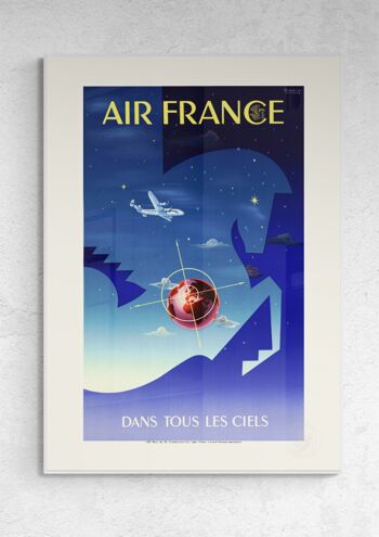 Affiche Air France - Dans tous les ciels - 40x50 - Motif 1 2