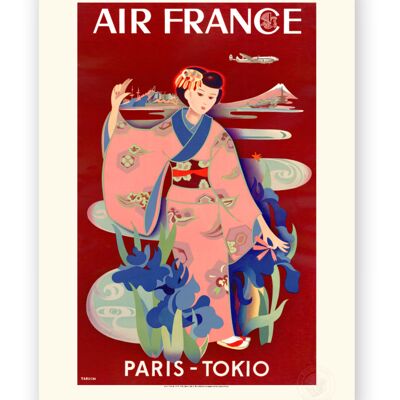 Affiche Air France - Paris-Tokio - 30x40