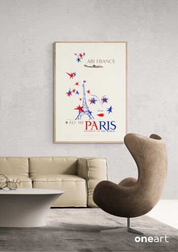 Affiche Air France - Paris, Gateway to the world - 30x40 3