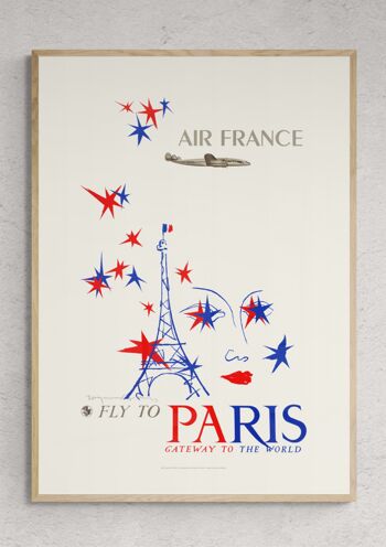 Affiche Air France - Paris, Gateway to the world - 60x80 en tube 2