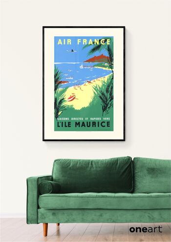 Affiche Air France - L'ïle Maurice - 30x40 3