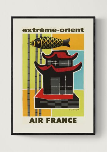 Affiche Air France - Extrême . Orient - 50x70 en tube 2