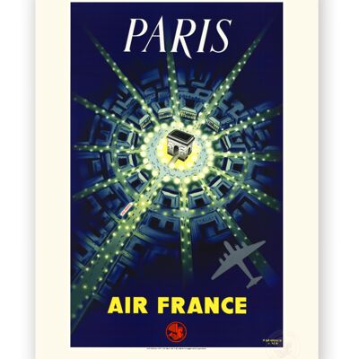 Affiche Air France - Paris (Arc de Triomphe) - 60x80 en tube