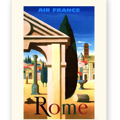 Affiche Air France - Rome - 40x50