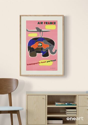 Affiche Air France - Transporte tout, partout - 50x70 en tube 3