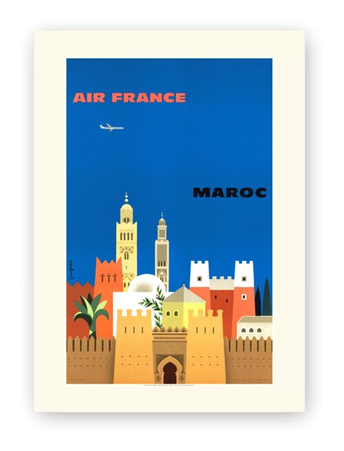 Affiche Air France - Maroc - 30x40