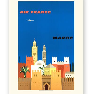 Affiche Air France - Maroc - 40x50