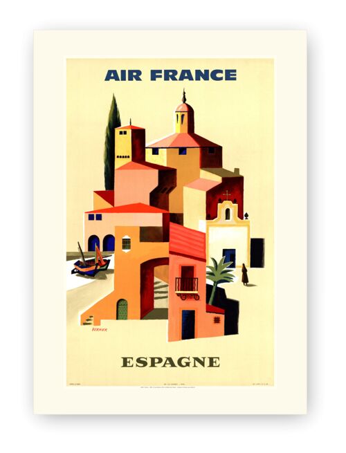 Affiche Air France - Espagne - 50x70 en tube - Motif 1
