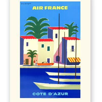 Affiche Air France - Côte d'Azur - 30x40 - Motif 2