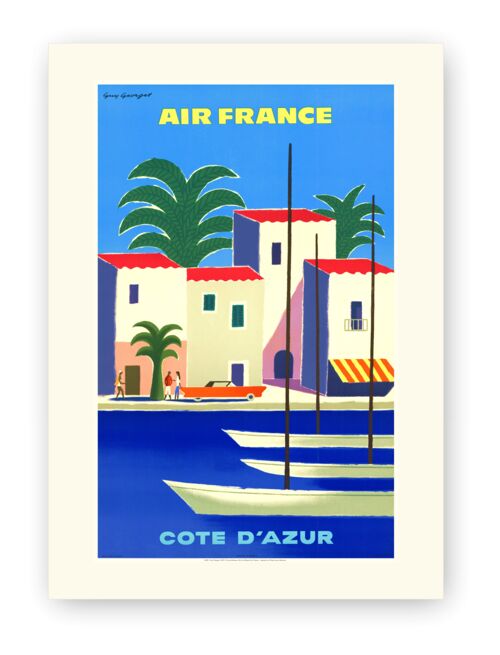 Affiche Air France - Côte d'Azur - 50x70 en tube - Motif 2