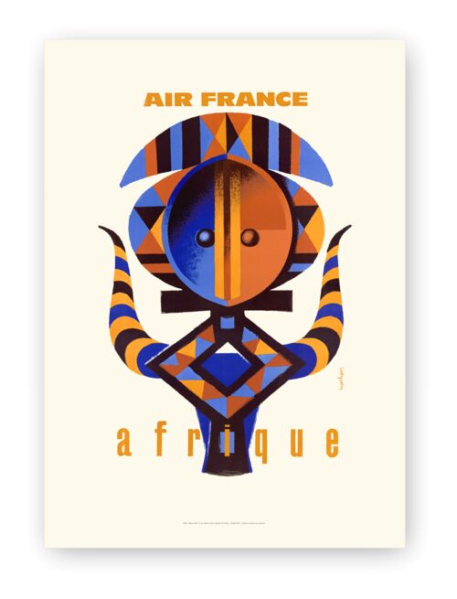 Affiche Air France - Afrique - 50x70 en tube