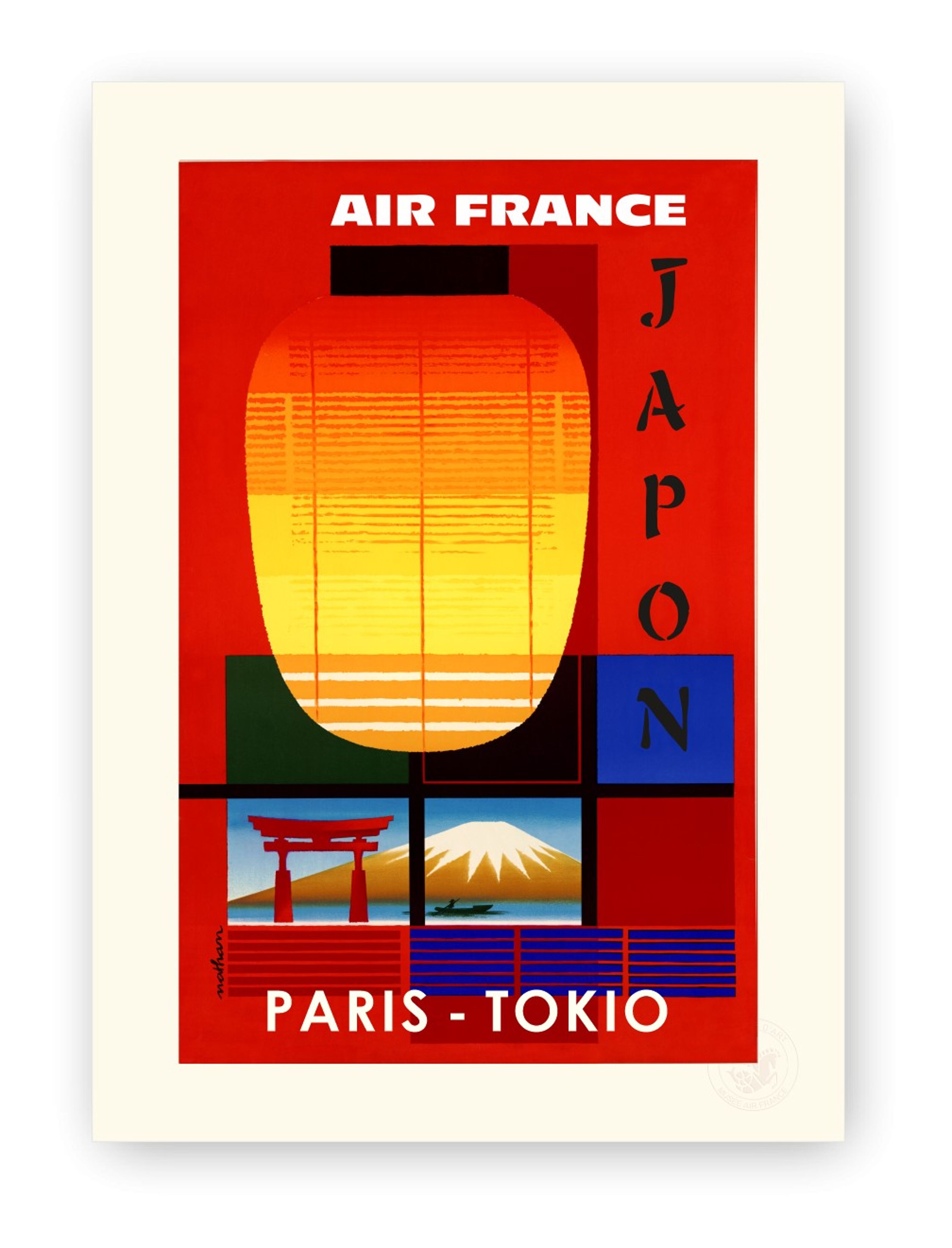 Buy wholesale Poster Air France - Japan - 60x80 in tube