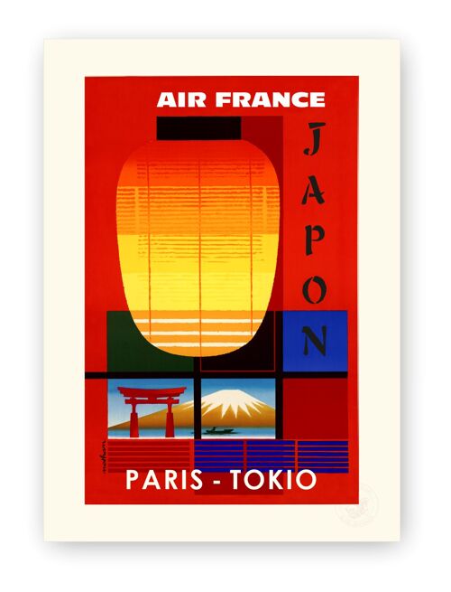 Affiche Air France - Japon - 60x80 en tube