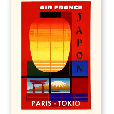 Affiche Air France - Japon - 60x80 en tube