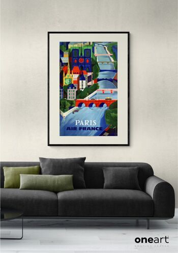 Affiche Air France - Paris - 40x50 - Motif 1 3