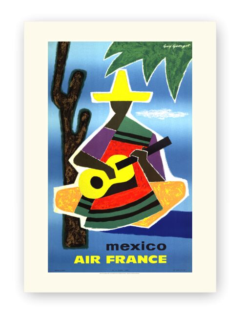 Affiche Air France - Mexique - 30x40