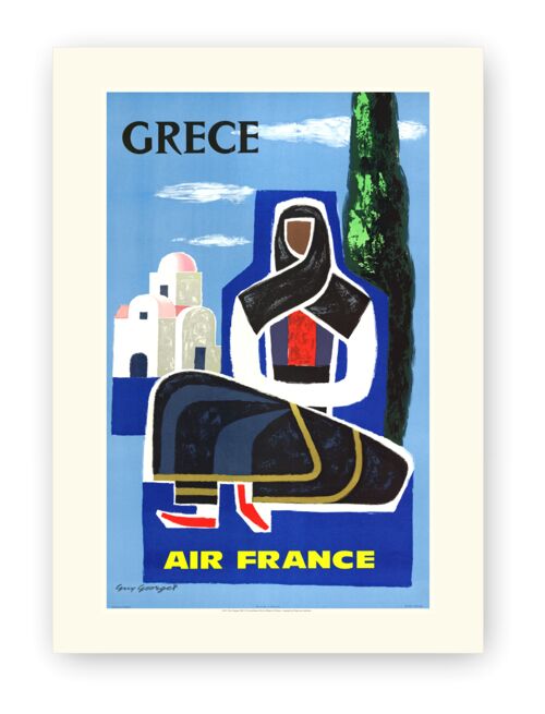Affiche Air France - Grèce - 30x40