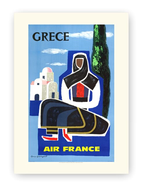 Affiche Air France - Grèce - 50x70 en tube