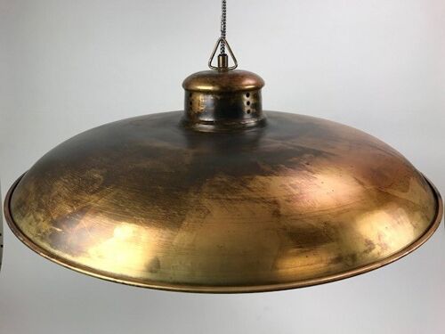 Prachtige stoere hanglamp gemaakt van metaal met een goudglans 5