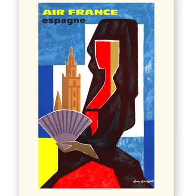 Affiche Air France - Espagne - 30x40