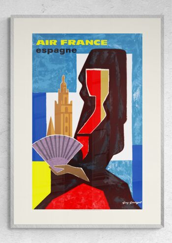 Affiche Air France - Espagne - 50x70 en tube 2