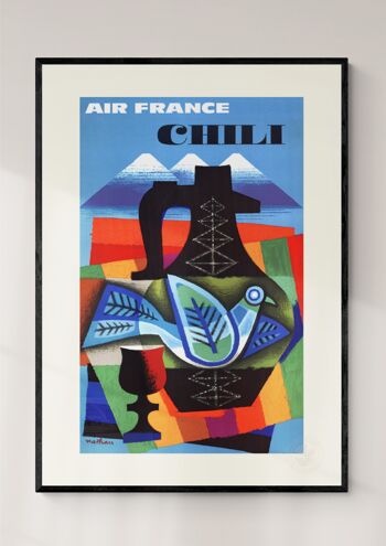Affiche Air France - Chili - 40x50 2