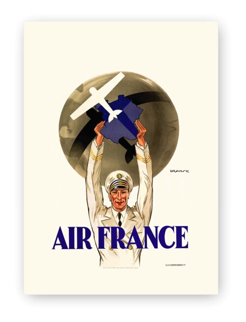 Affiche Air France - Première Affiche de la compagnie - 30x40