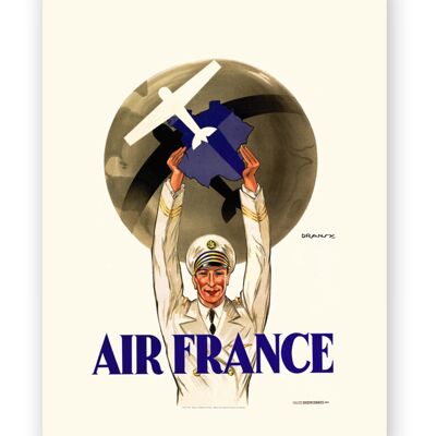 Affiche Air France - Première Affiche de la compagnie - 30x40