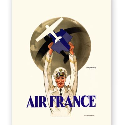 Affiche Air France - Première Affiche de la compagnie - 40x50