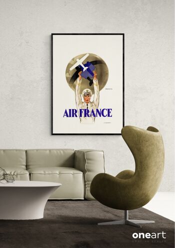 Affiche Air France - Première Affiche de la compagnie - 60x80 en tube 3
