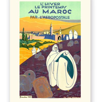 Affiche Air France - l’hiver le printemps au maroc - 30x40 - Motif 1