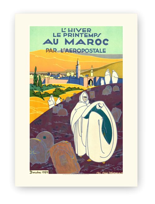 Affiche Air France - l’hiver le printemps au maroc - 40x50 - Motif 1