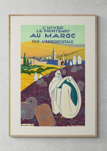 Affiche Air France - l’hiver le printemps au maroc - 40x50 - Motif 1 2