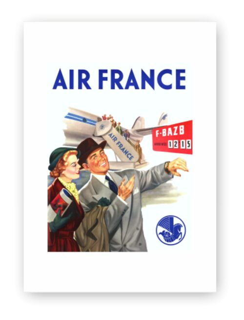 Affiche Air France - Pannonceau Horaire - 30x40