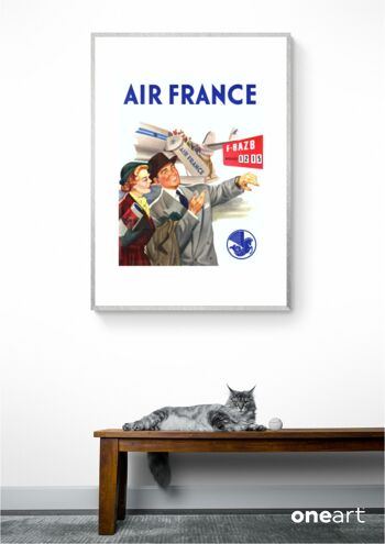 Affiche Air France - Pannonceau Horaire - 40x50 3
