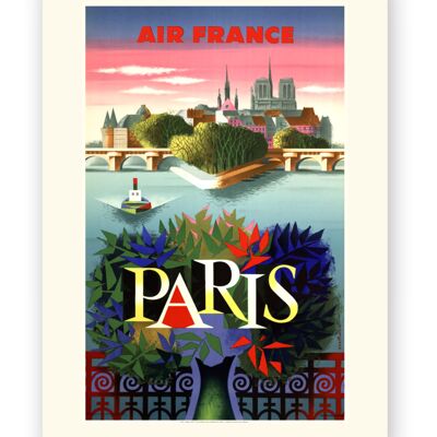 Affiche Air France - Paris - 40x50