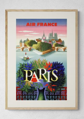 Affiche Air France - Paris - 50x70 en tube 2