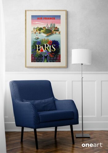 Affiche Air France - Paris - 50x70 en tube 3