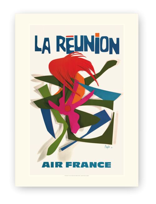 Affiche Air France - La Réunion - 30X40