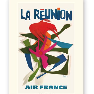 Affiche Air France - La Réunion - 30X40