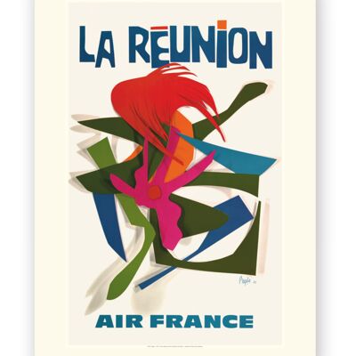 Affiche Air France - La Réunion - 50X70 en tube