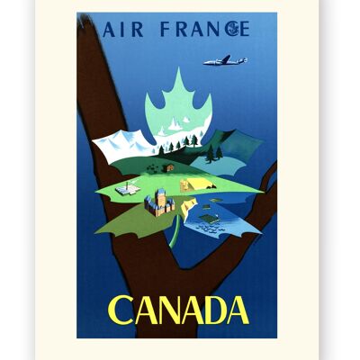 Affiche Air France - Canada - 60x80 en tube