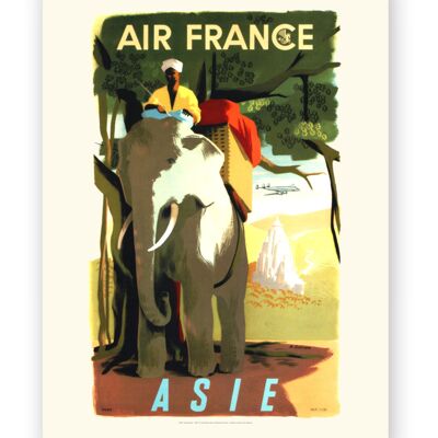 Affiche Air France - Asie - 40x50