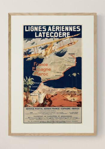 Affiche Air France - LATECOERE Affiche 1921 - 50x70 en tube 2