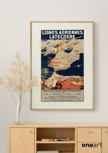 Affiche Air France - LATECOERE Affiche 1921 - 50x70 en tube 3