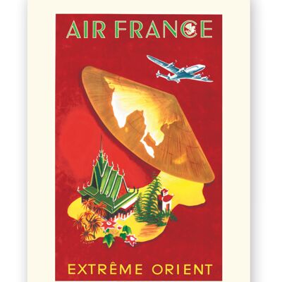 Affiche Air France - Extrême Orient - 30x40