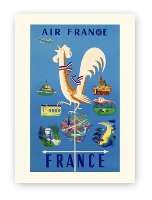 Affiche Air France - France (Coq) - 30x40